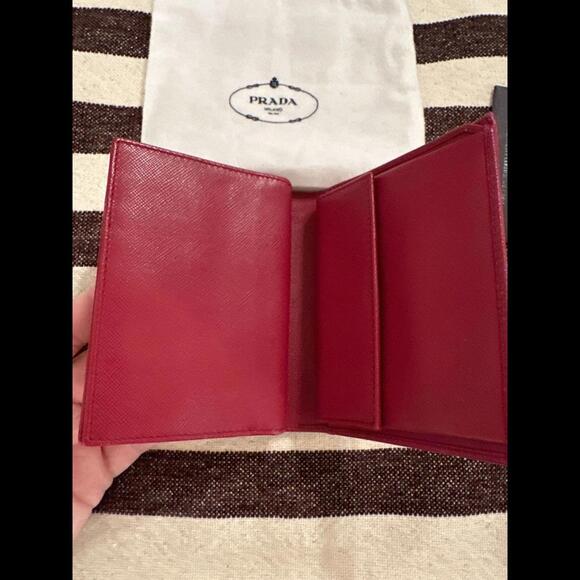 Prada Red Saffiano Wallet - Picture 3 of 9